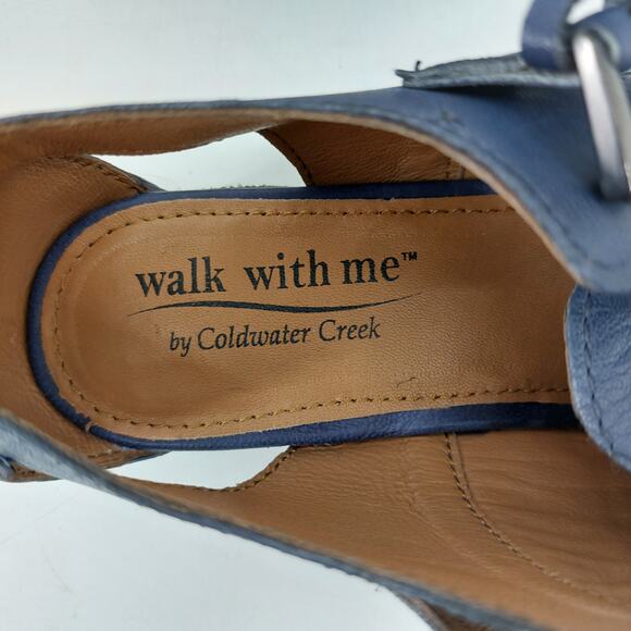 Coldwater Sandals Blue Leather Blue Twin Falls Size 8.5 M - Picture 10 of 13